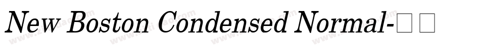 New Boston Condensed Normal字体转换